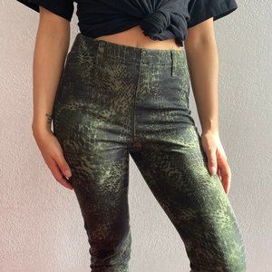 george snake print pants